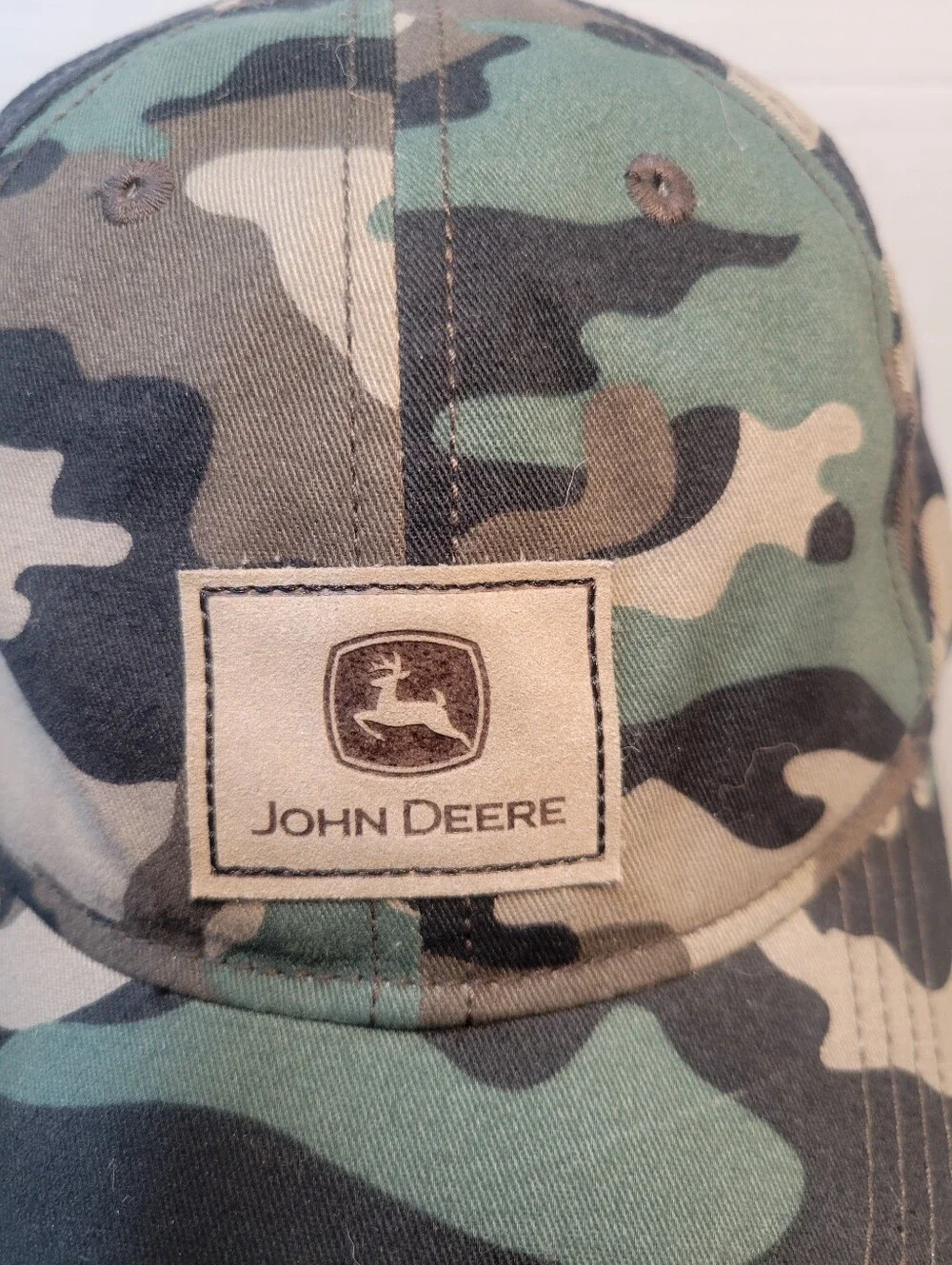 John Deere Camouflage Logo Patch Adjustable Baseball Hat Youth OS